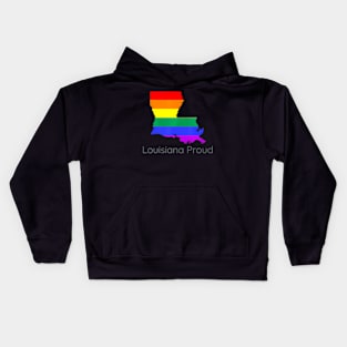 LGBTQ Louisiana Gay Pride Proud  Flag Love is Love Kids Hoodie